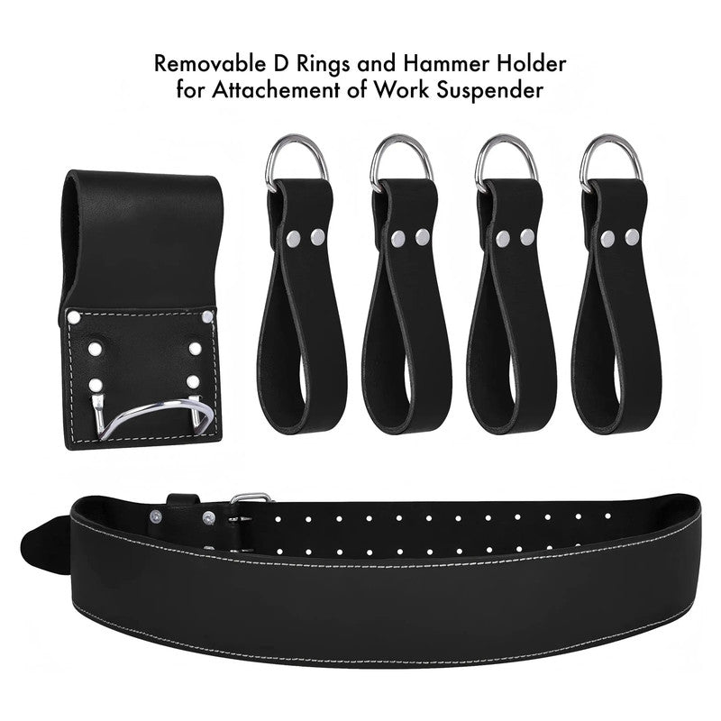 Leather Tool Bags Large Capacity Multi Functional Tool Storing Pouch for Electrician Mechanics Carpenters