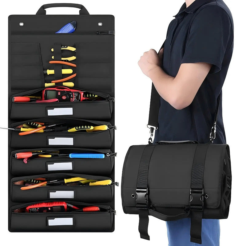 13 Tool Pouches Heavy Duty Roll Up Tool Bag Organizer High Capacity Handyman Mechanic Tool Bag