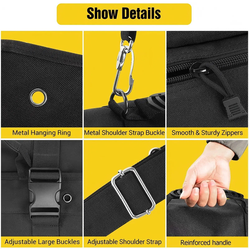13 Tool Pouches Heavy Duty Roll Up Tool Bag Organizer High Capacity Handyman Mechanic Tool Bag