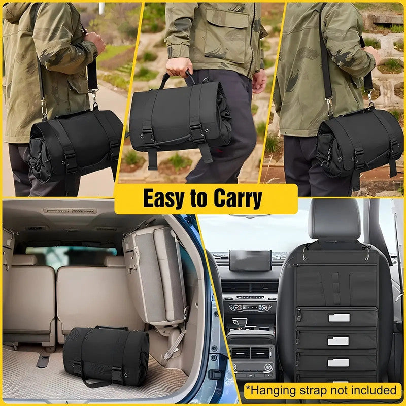13 Tool Pouches Heavy Duty Roll Up Tool Bag Organizer High Capacity Handyman Mechanic Tool Bag