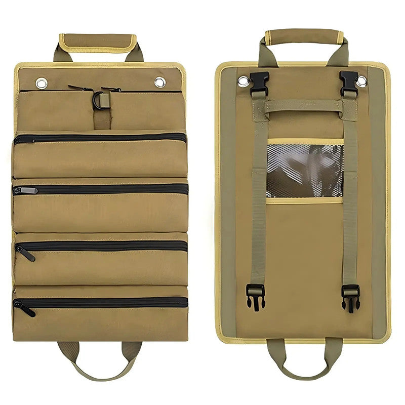 Professional Oxford Canvas Tool Roll Up Bag Multifunctional Large Capacity Electrician Carrying Bags