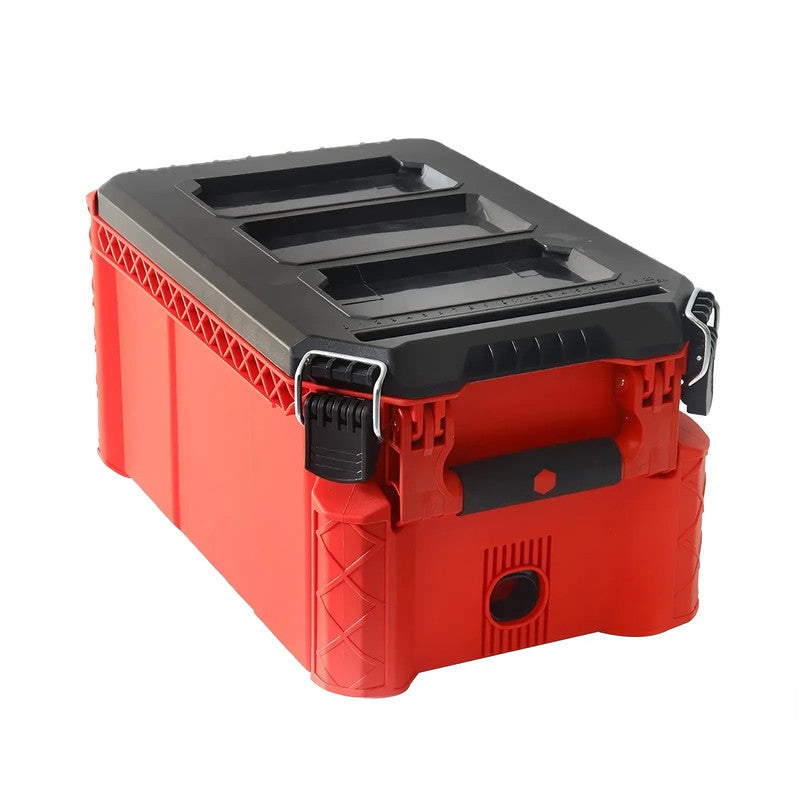 Durable ABS/PP Material Tool Box Red Waterproof Rigid Plastic Box