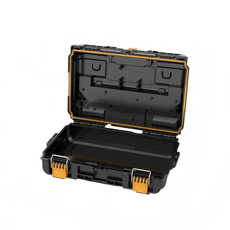 Portable Hard Plastic Toolbox with Handle Waterproof Shockproof Case for Carrying Tools Equipment