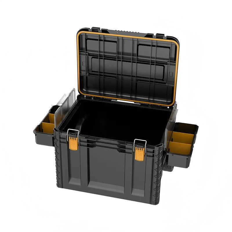 Heavy-Duty Mobile Workshop Handcart with Pull Rod Garage Toolbox with Plastic Wheels for Tool Cases