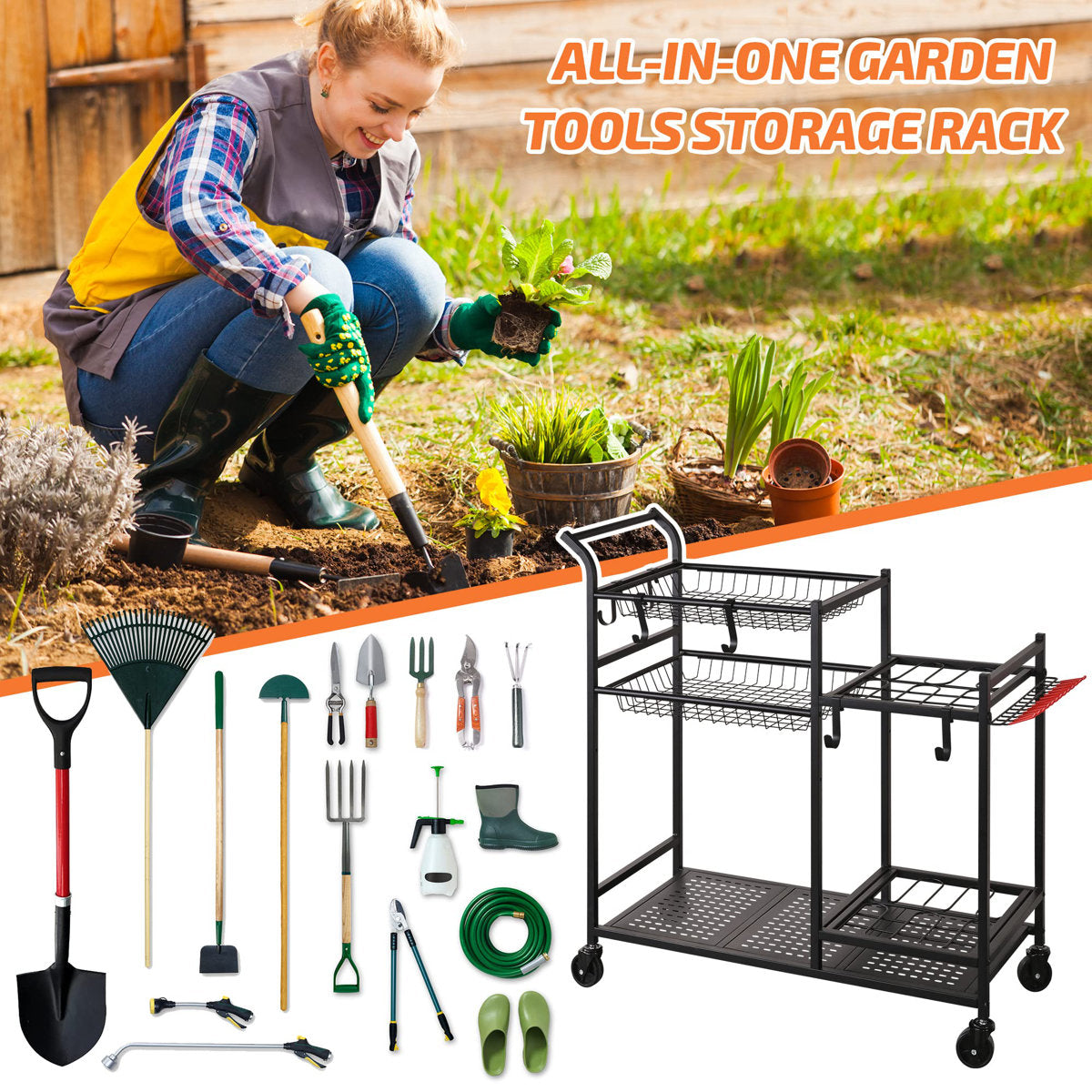 Garden Tool Storage Organizer