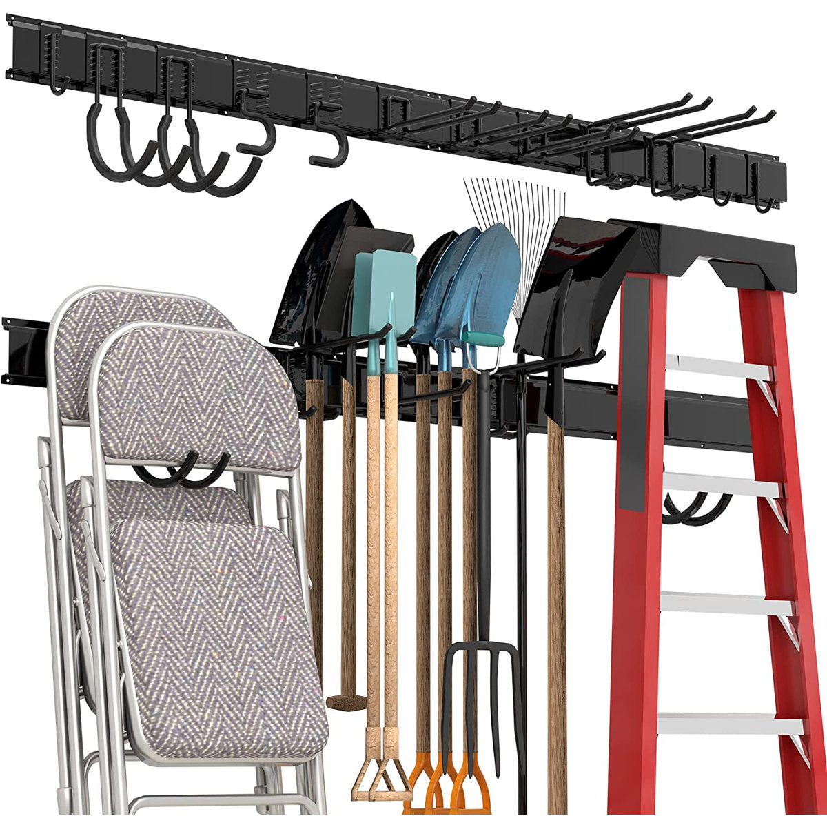 Garage Tool Storage Rack, Heavy Duty Garage Storage Organizer Rack System Wall Mounted Tool