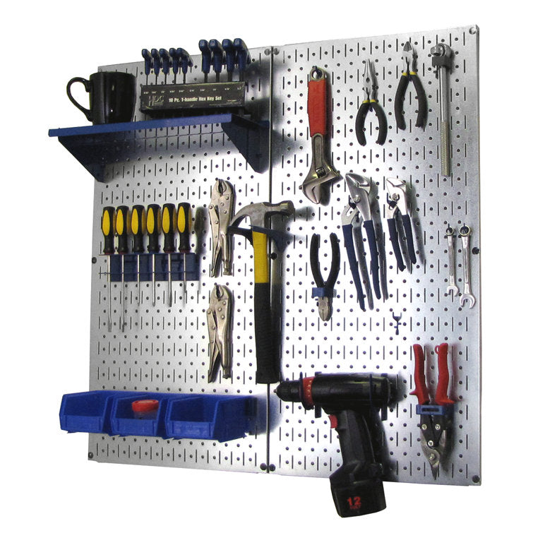 Tool Storage and Garage Pegboard Organizer 32''H x 32''W Kit