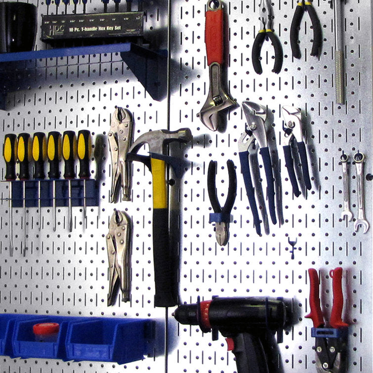 Tool Storage and Garage Pegboard Organizer 32''H x 32''W Kit