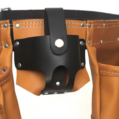 Large Capacity Adjustable Heavy Duty Leather Tool Organizer Multi Functional Tool Holder Pouch for Electrician