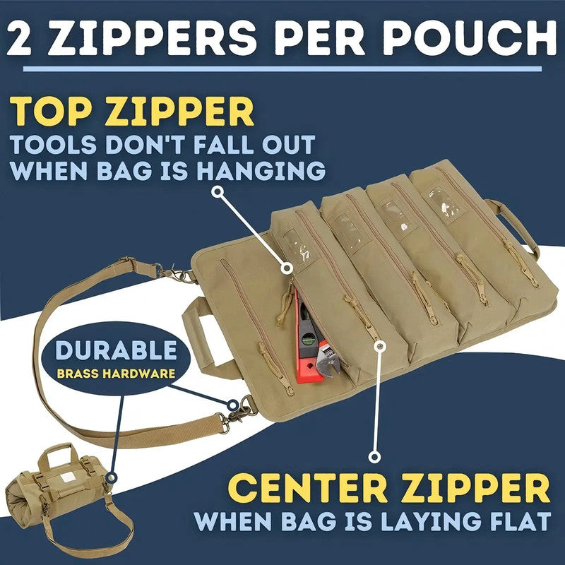 Durable 1000D Cordura Large Heavy Duty Organizer Tool Bag High Quality Tool Roll Up Bag