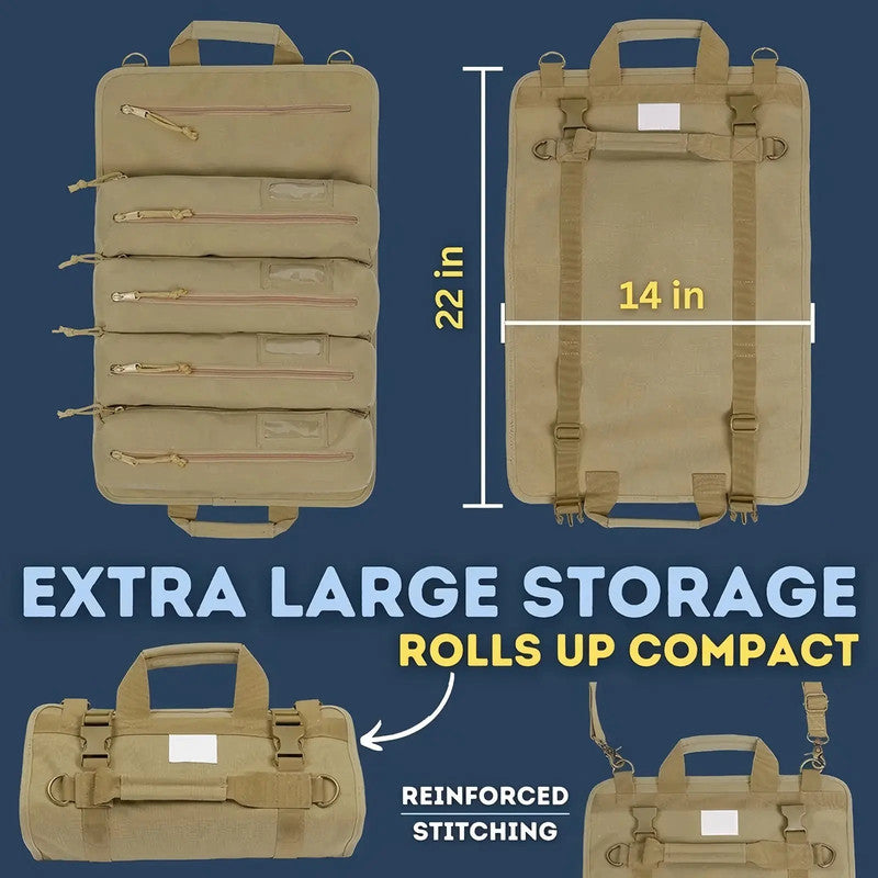 Durable 1000D Cordura Large Heavy Duty Organizer Tool Bag High Quality Tool Roll Up Bag