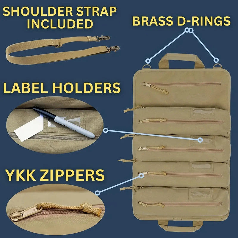 Durable 1000D Cordura Large Heavy Duty Organizer Tool Bag High Quality Tool Roll Up Bag