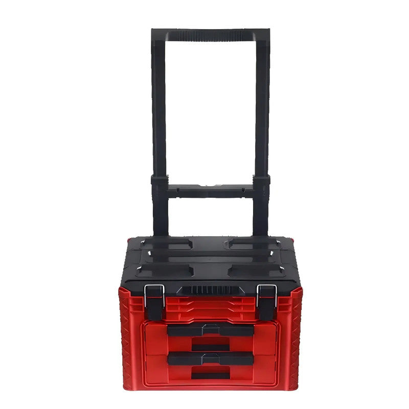 New Style Hand-Pushed Toolbox with Wheels Tool Storage Box Featuring Convenient Drawers