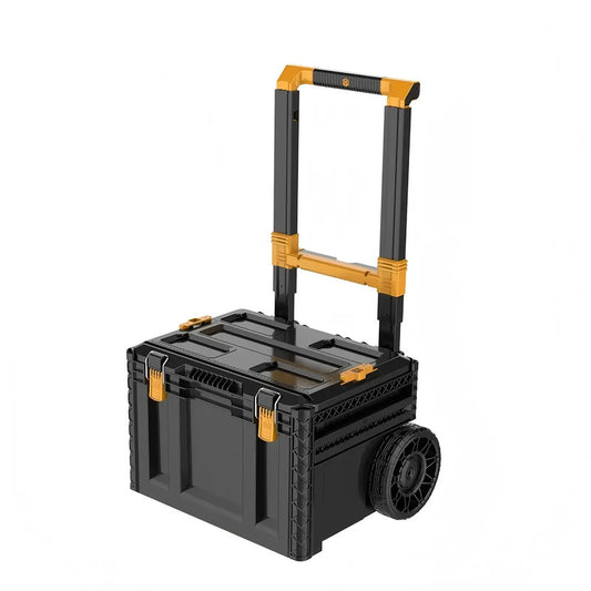Heavy-Duty Mobile Workshop Handcart with Pull Rod Garage Toolbox with Plastic Wheels for Tool Cases