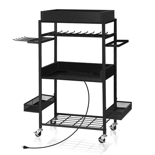 Wall Mounted Power Tool Organizer with Plug
